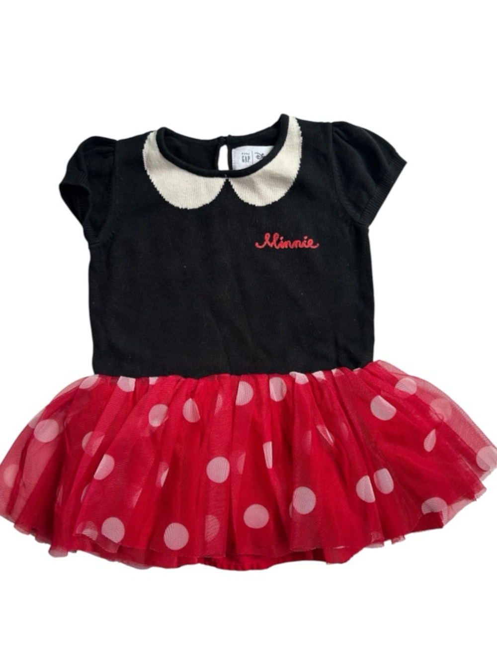 Gap Disney Minnie Mouse Black and Red Polka Dot Tutu Dress
